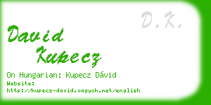 david kupecz business card