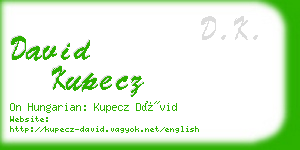 david kupecz business card